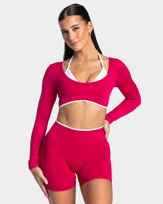 Contrastline Longsleeve ‘Raspberry’