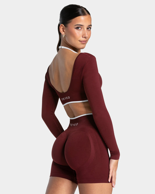 Contrastline Longsleeve ‘Burgundy’