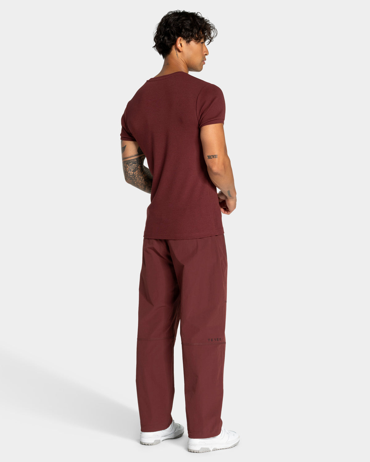 Workout Ribbed T-Shirt ‘Merlot’