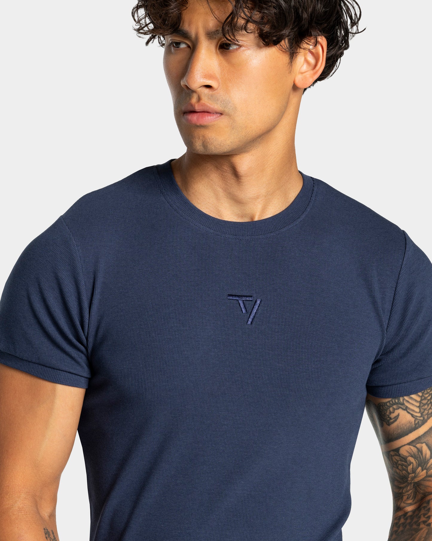 Workout Ribbed T-Shirt ‘Midnight’
