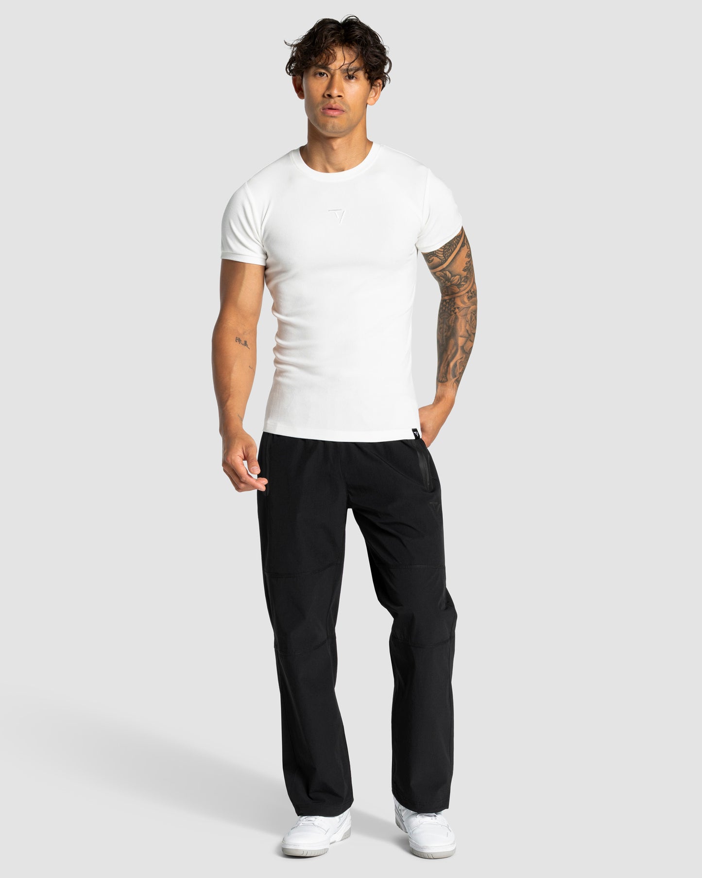 Workout Ribbed T-Shirt ‘White’