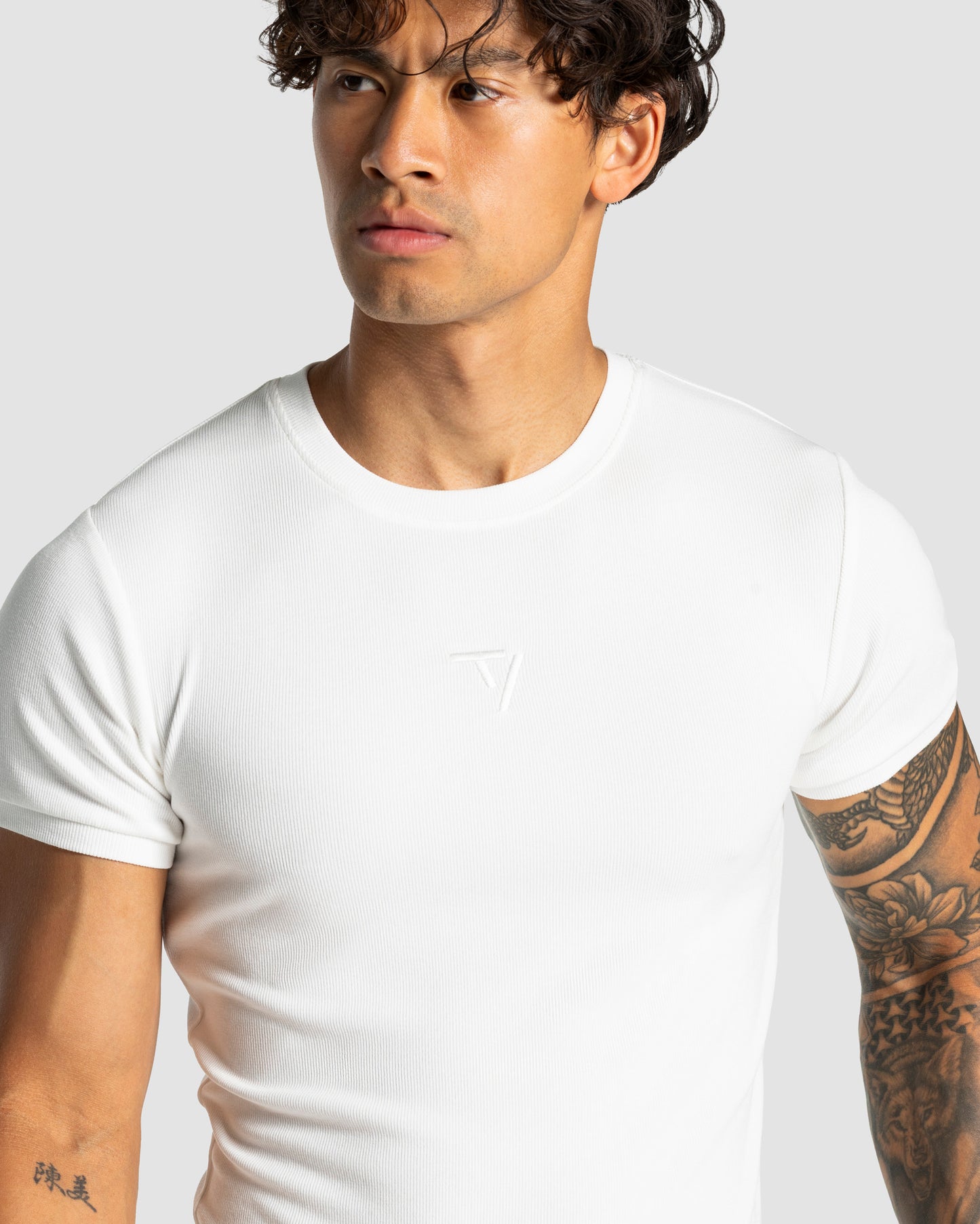 Workout Ribbed T-Shirt ‘White’