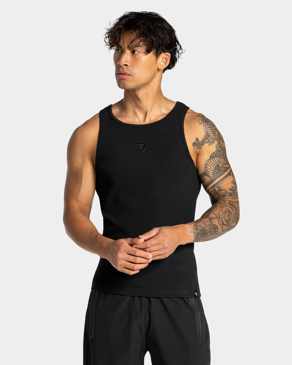 Workout Ribbed Tank Top ‘Black’