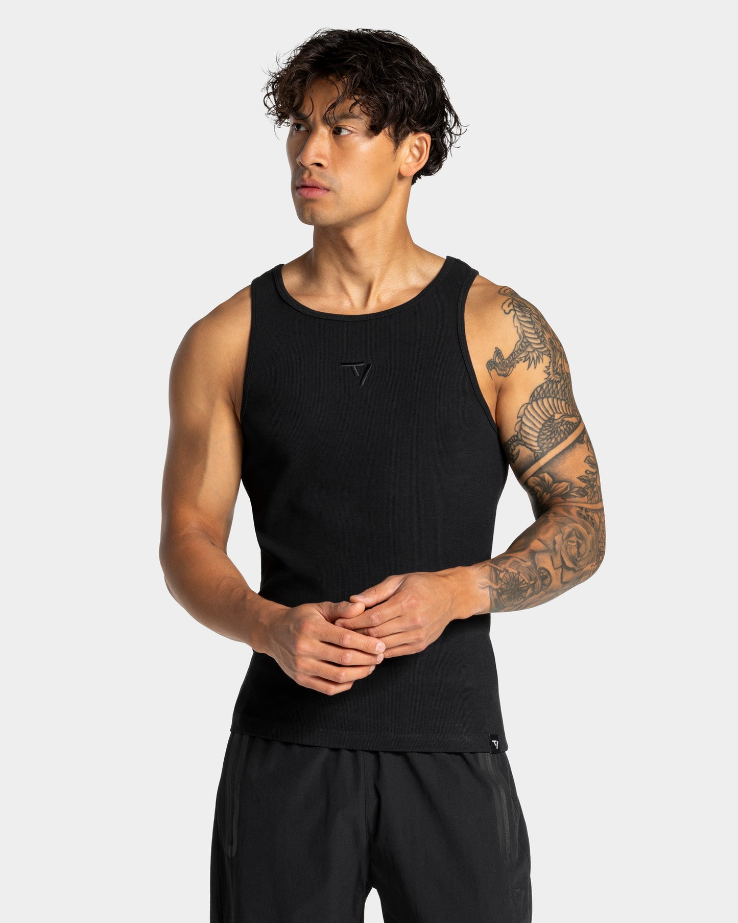Workout Ribbed Tank Top ‘Black’