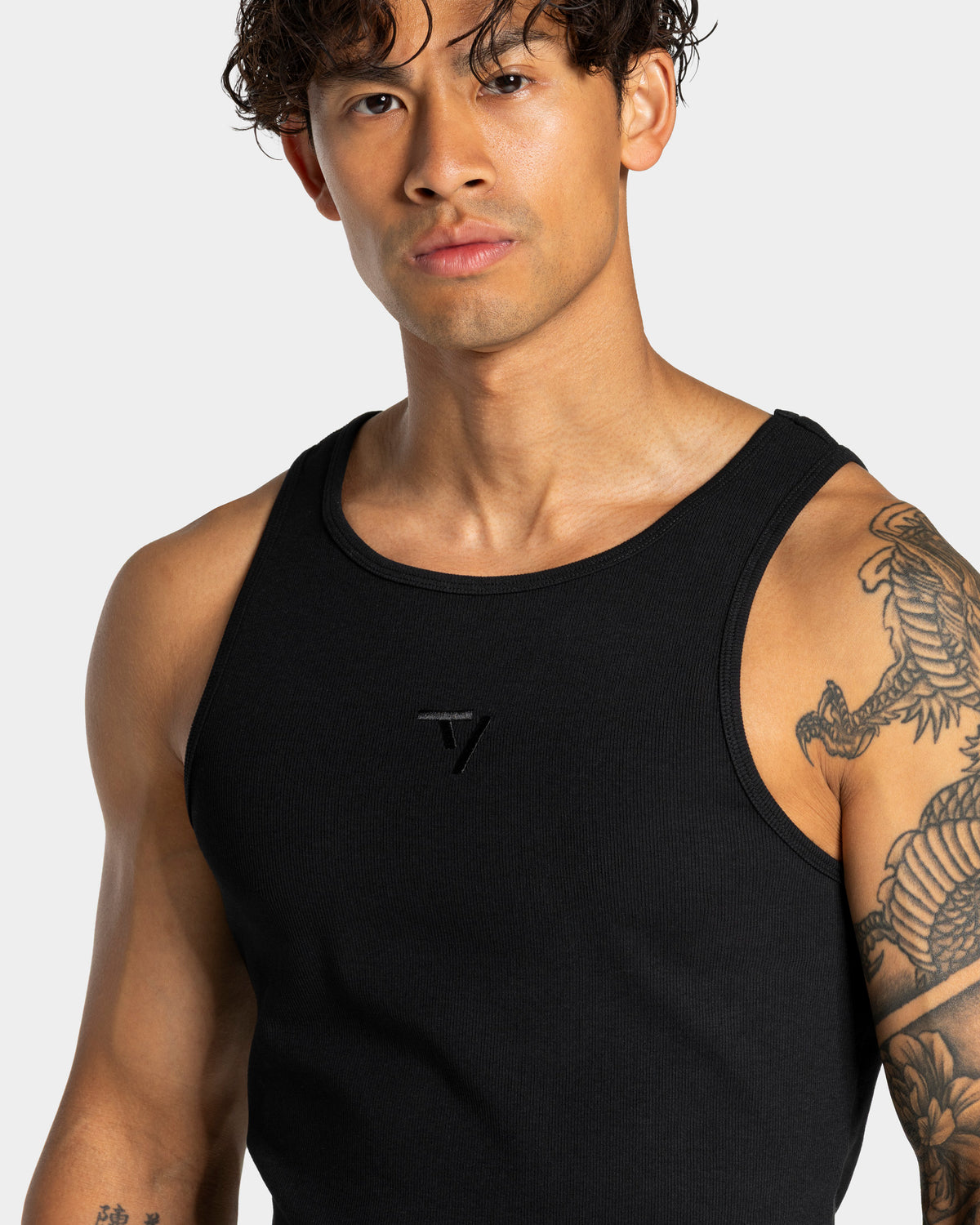 Workout Ribbed Tank Top ‘Black’