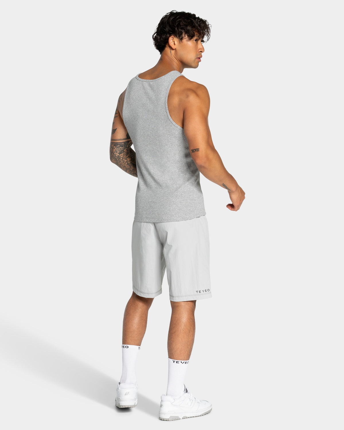 Workout Ribbed Tank Top ‘Light Grey’