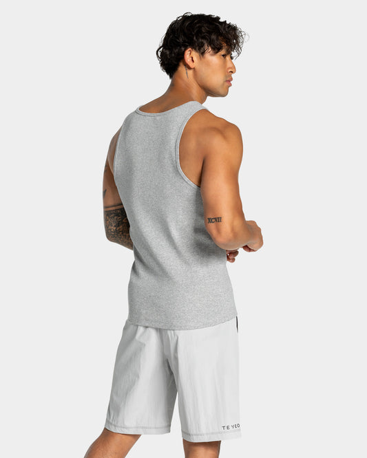Workout Ribbed Tank Top ‘Light Grey’