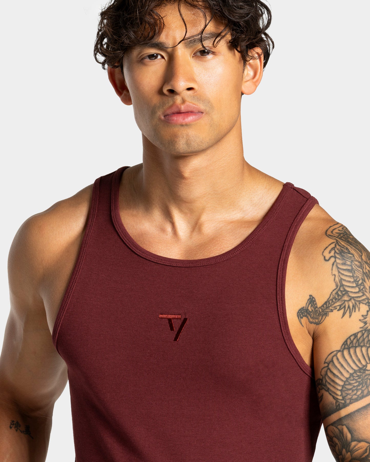Workout Ribbed Tank Top ‘Merlot’