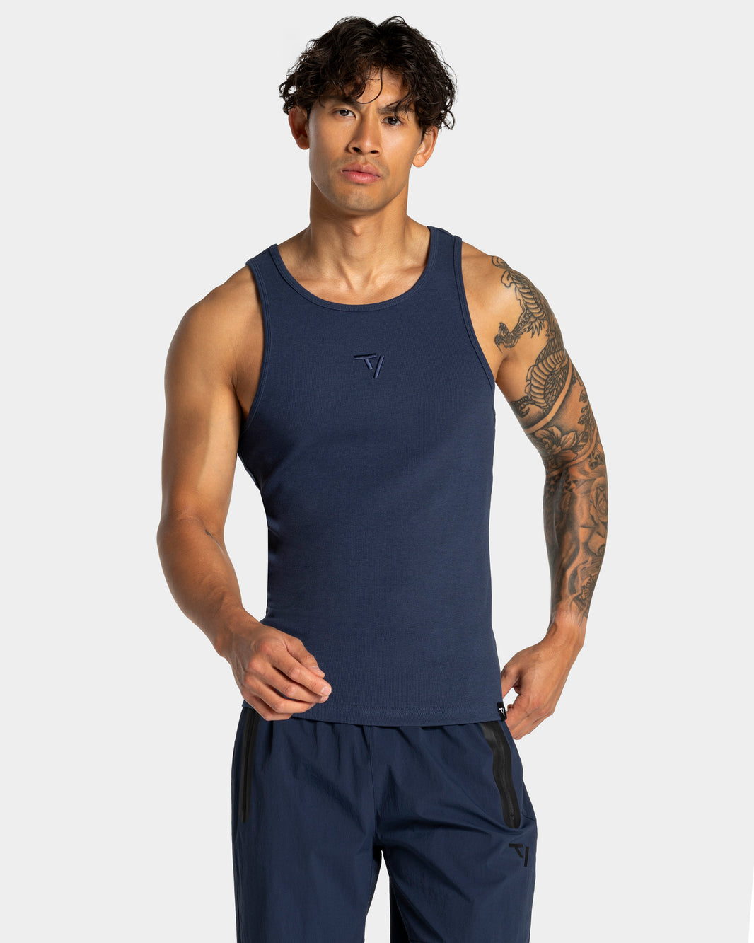 Camiseta sin mangas Workout Ribbed «Midnight»