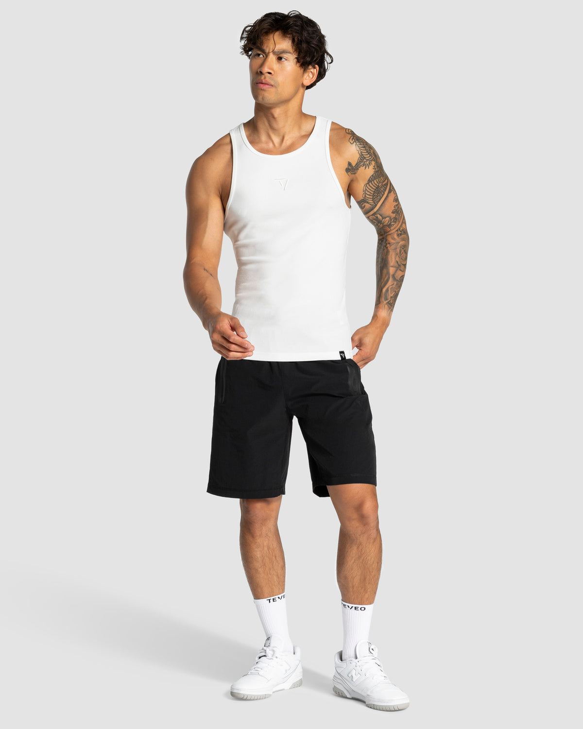 Workout Ribbed Tank Top ‘White’