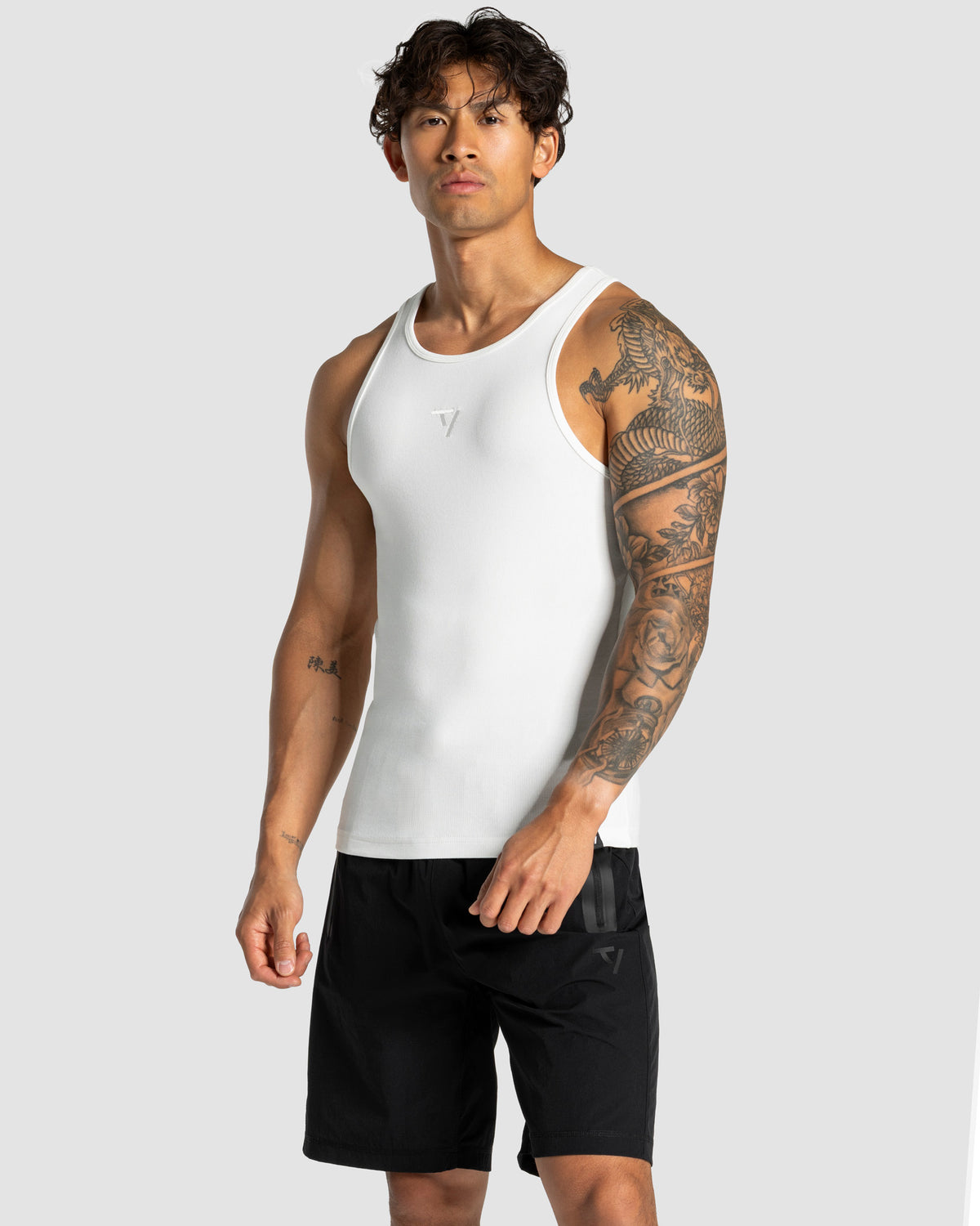 Workout Ribbed Tank Top ‘White’