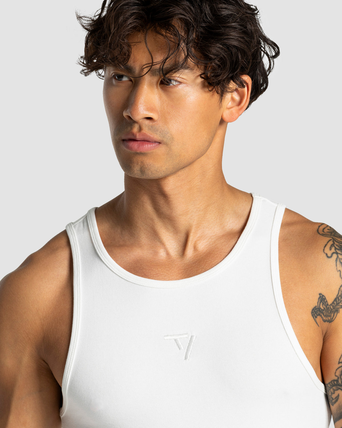 Workout Ribbed Tank Top ‘White’