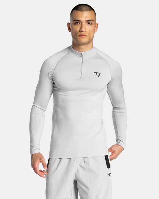 Workout Seamless Half Zip Longsleeve ‘Light Grey’