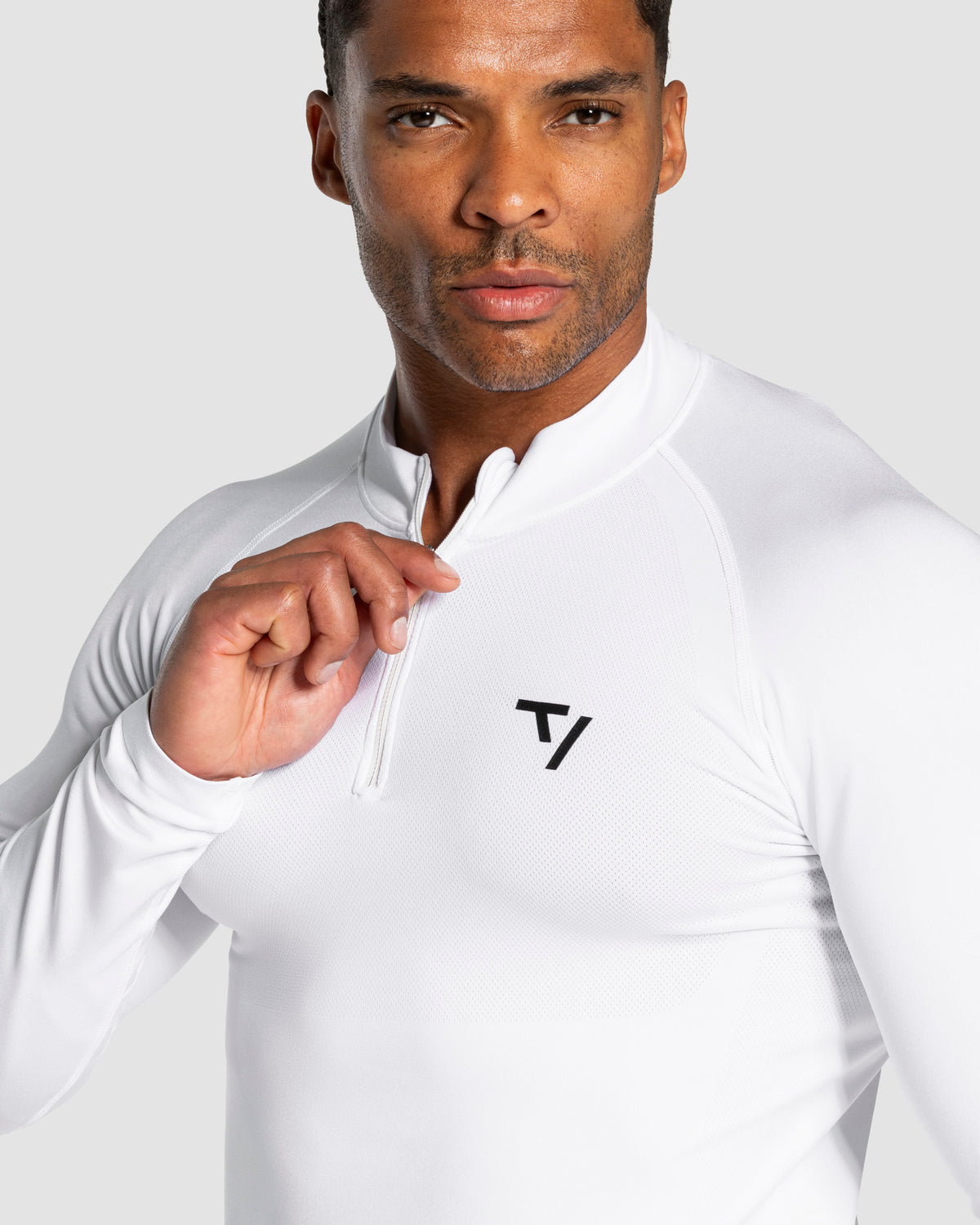 Workout Seamless Half Zip Longsleeve "Weiß"