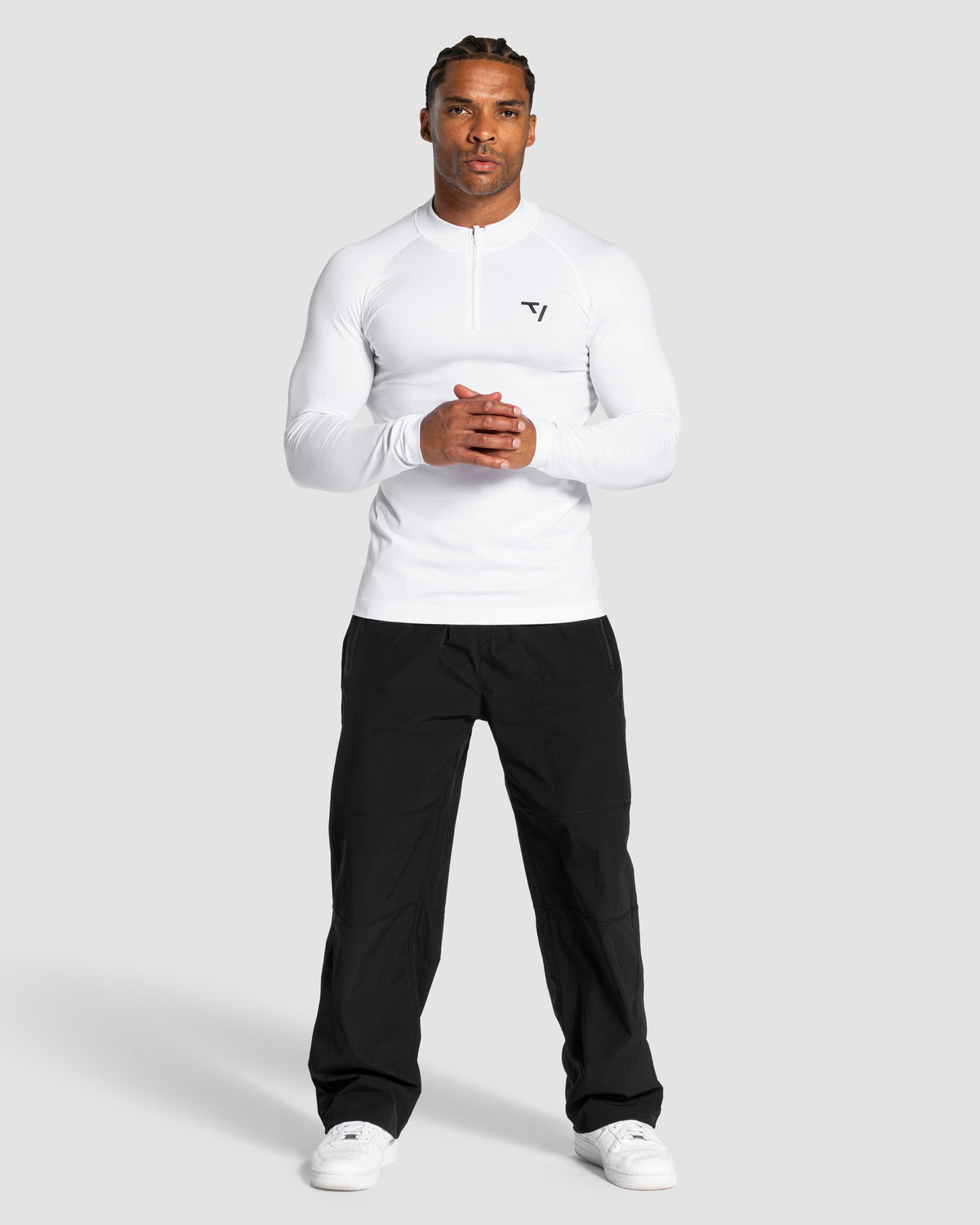 Workout Seamless Half Zip Longsleeve "Weiß"