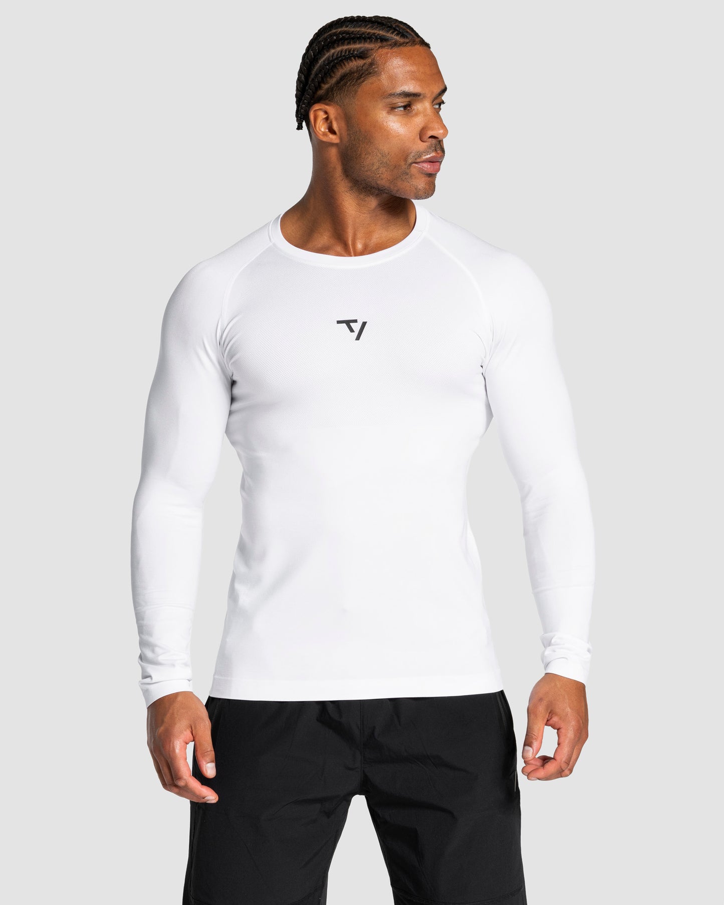 Koszulka z długim rękawem Workout Seamless „Biały”