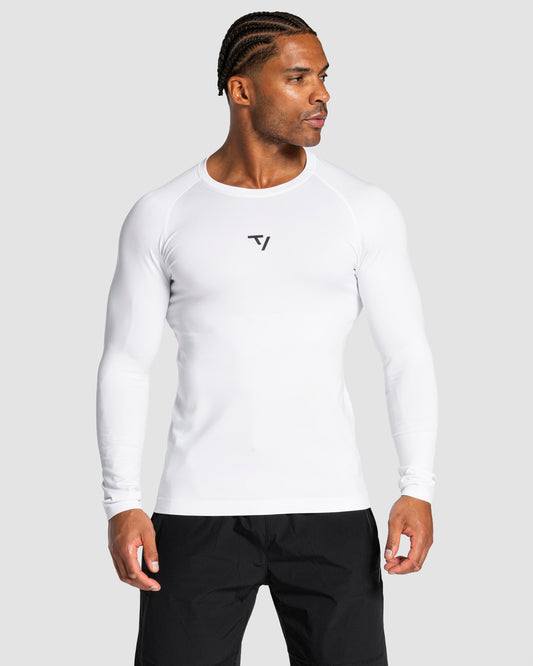 Koszulka z długim rękawem Workout Seamless „Biały”