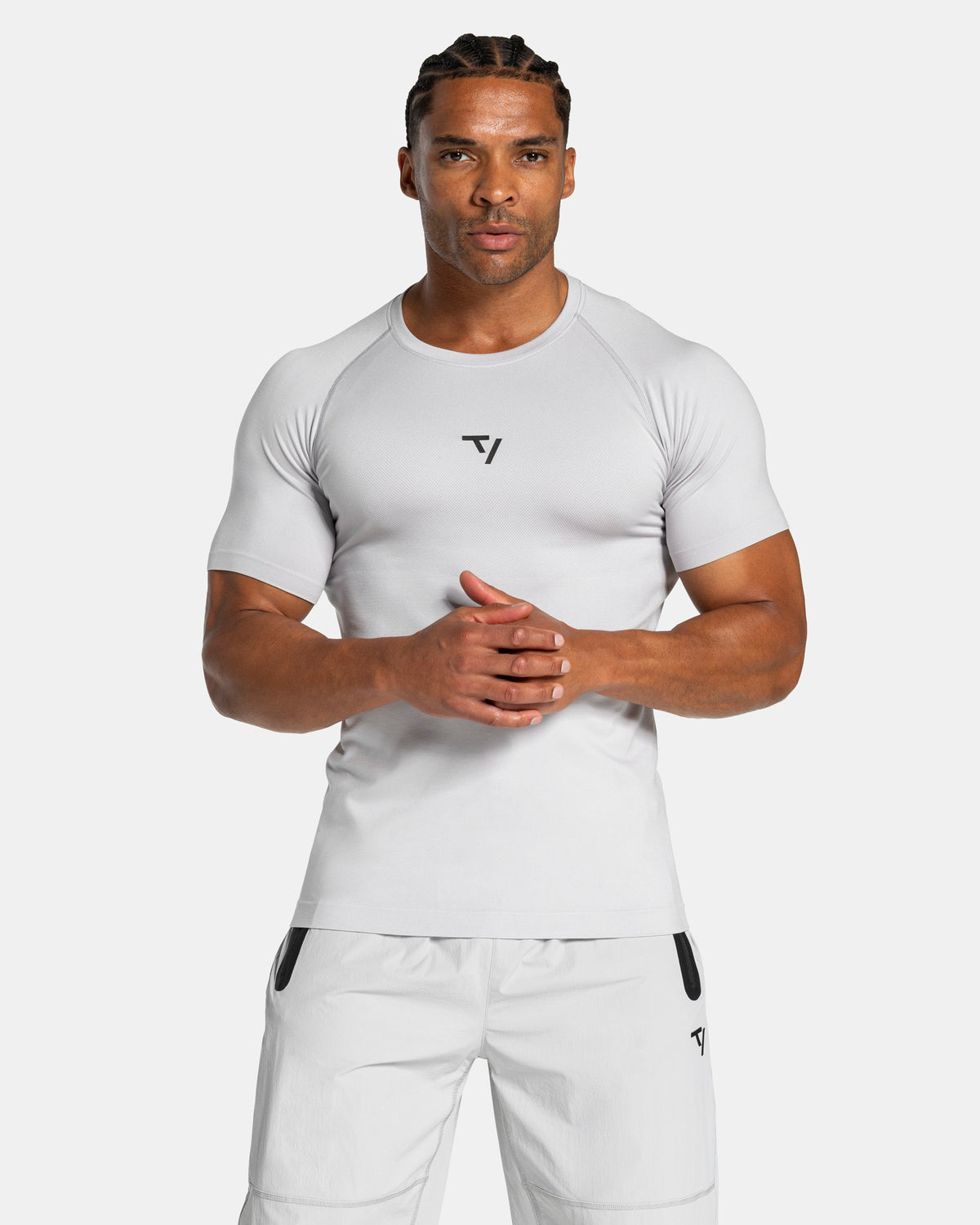 Workout Seamless T-Shirt ‘Light Grey’