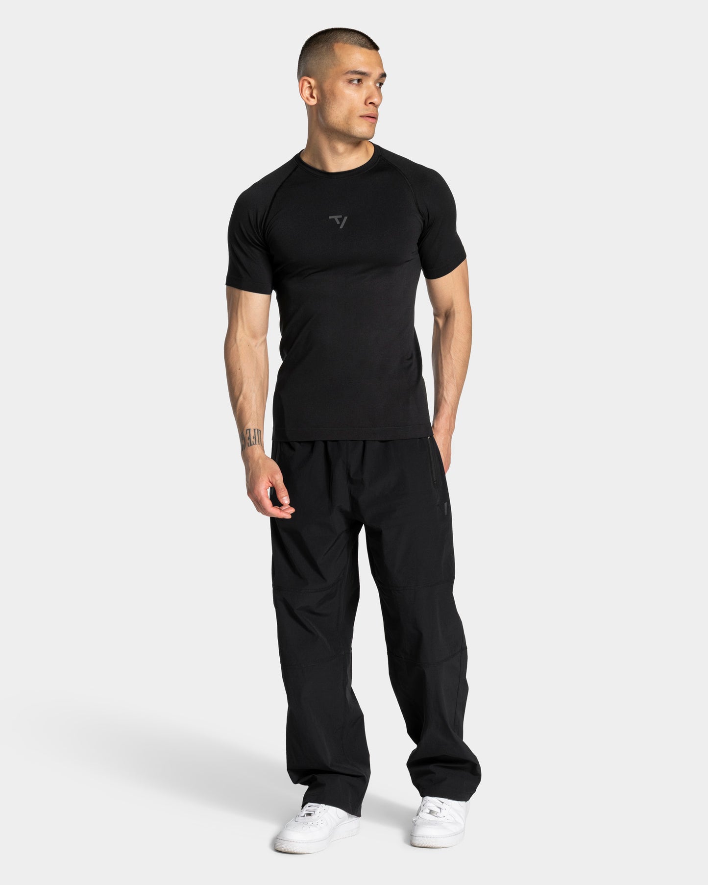 T-shirt Workout Seamless „Czarny – antracyt”