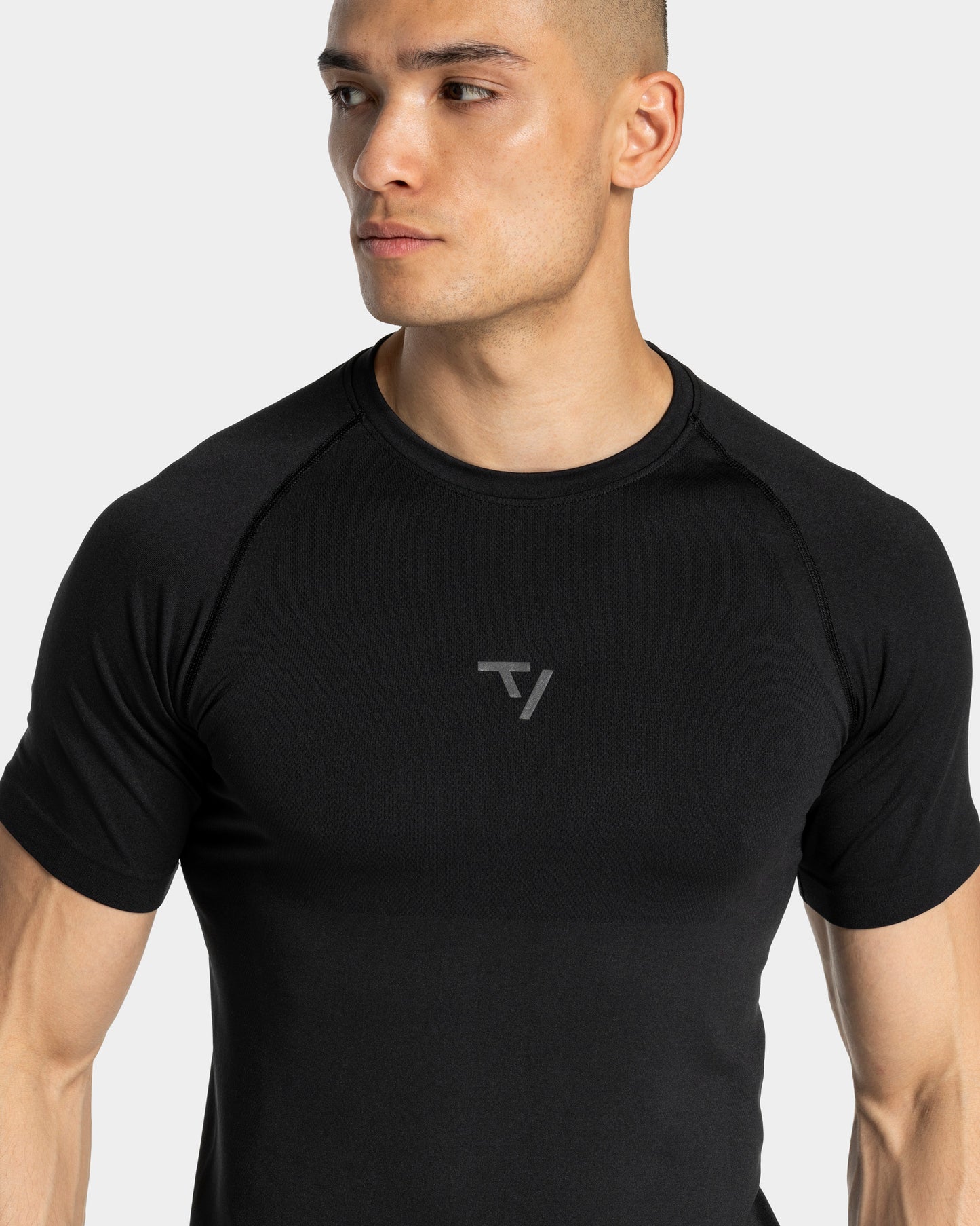 T-shirt Workout Seamless „Czarny – antracyt”