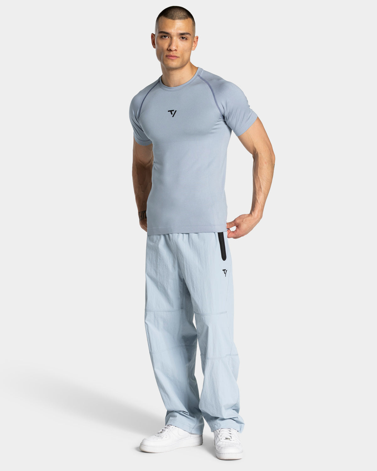 Workout Seamless T-Shirt ‘Steel Blue’