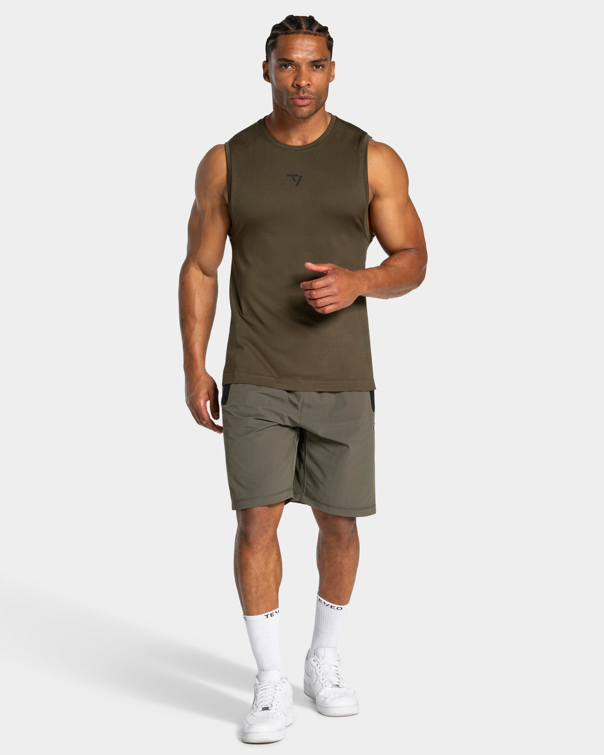 Workout Seamless Tank Top ‘Olive’