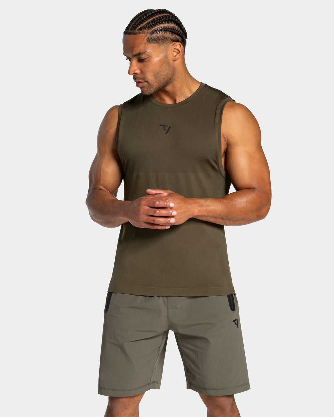 Workout Seamless Tank Top ‘Olive’