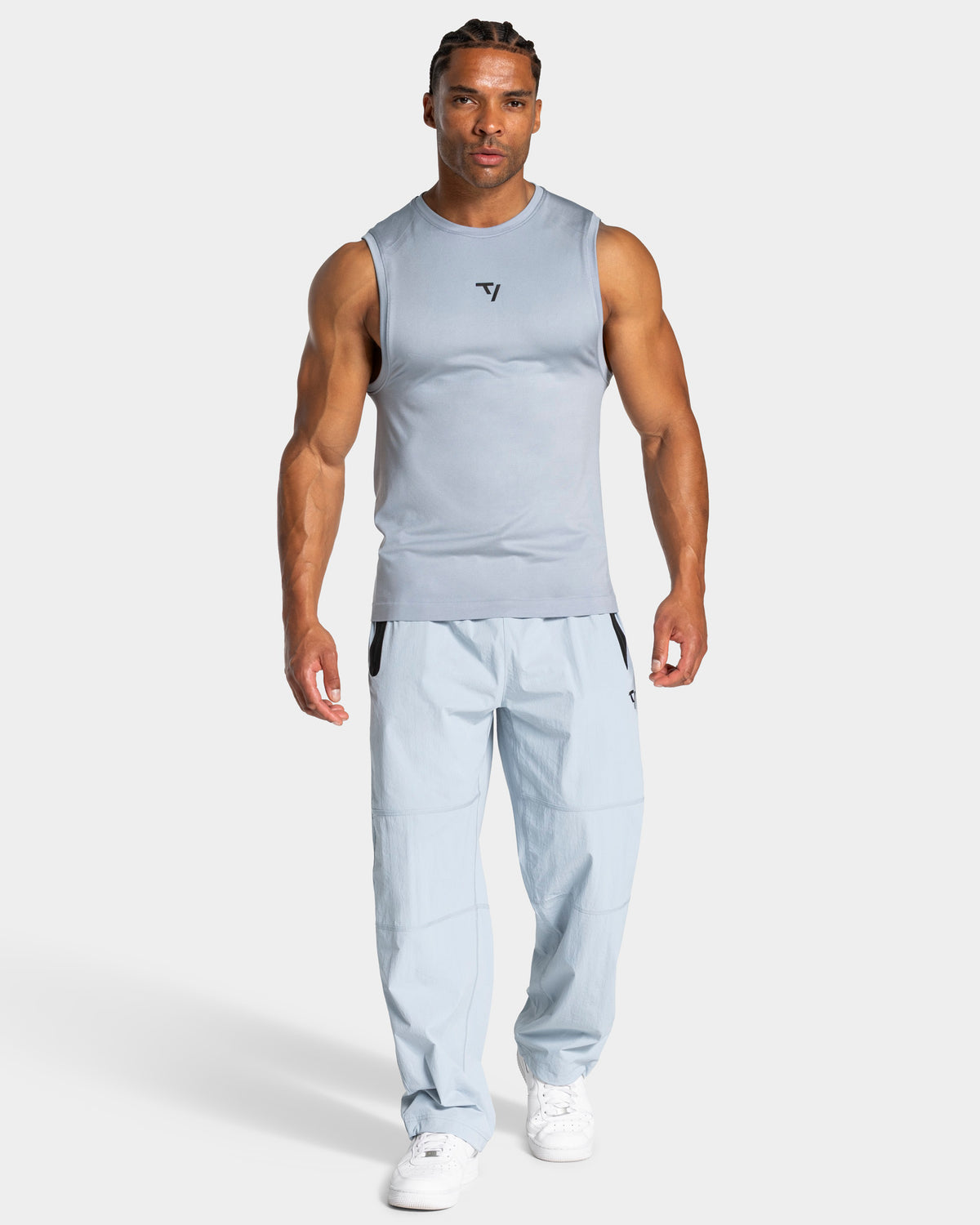 Workout Seamless Tank Top ‘Steel Blue’