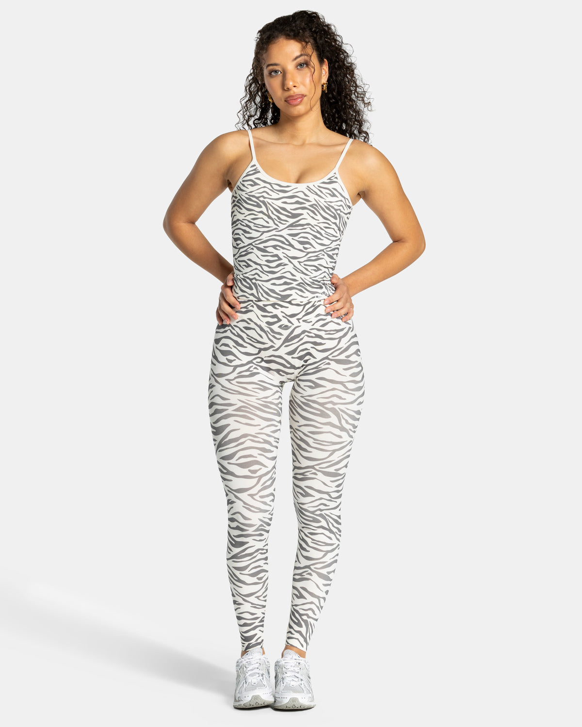 Contrastline Sculpt Scrunch Leggings ‘Zebra Off-White’