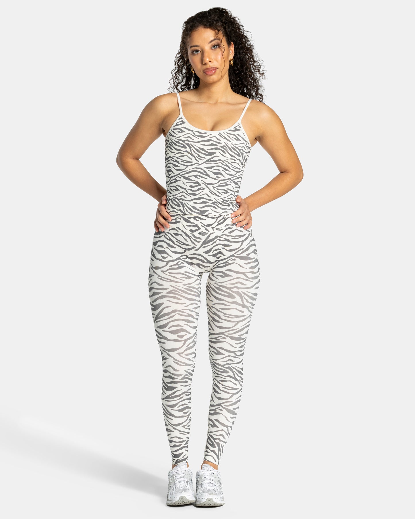 Contrastline Cami Top "Zebra Off White"