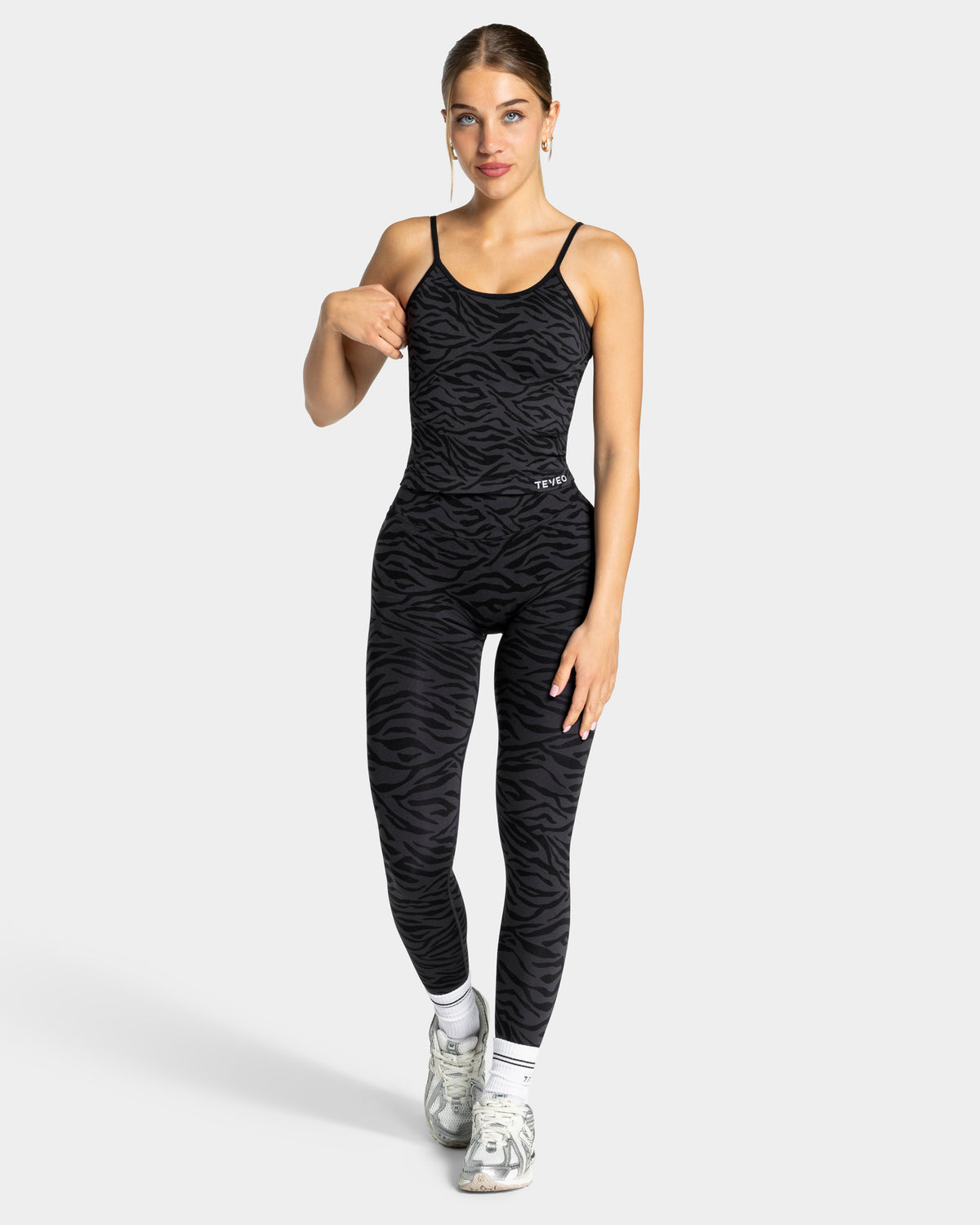 Contrastline Sculpt Scrunch Leggings ‘Zebra Black’