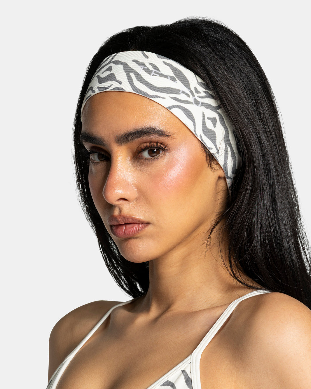 Contrastline Headband ‘Zebra Off-White’