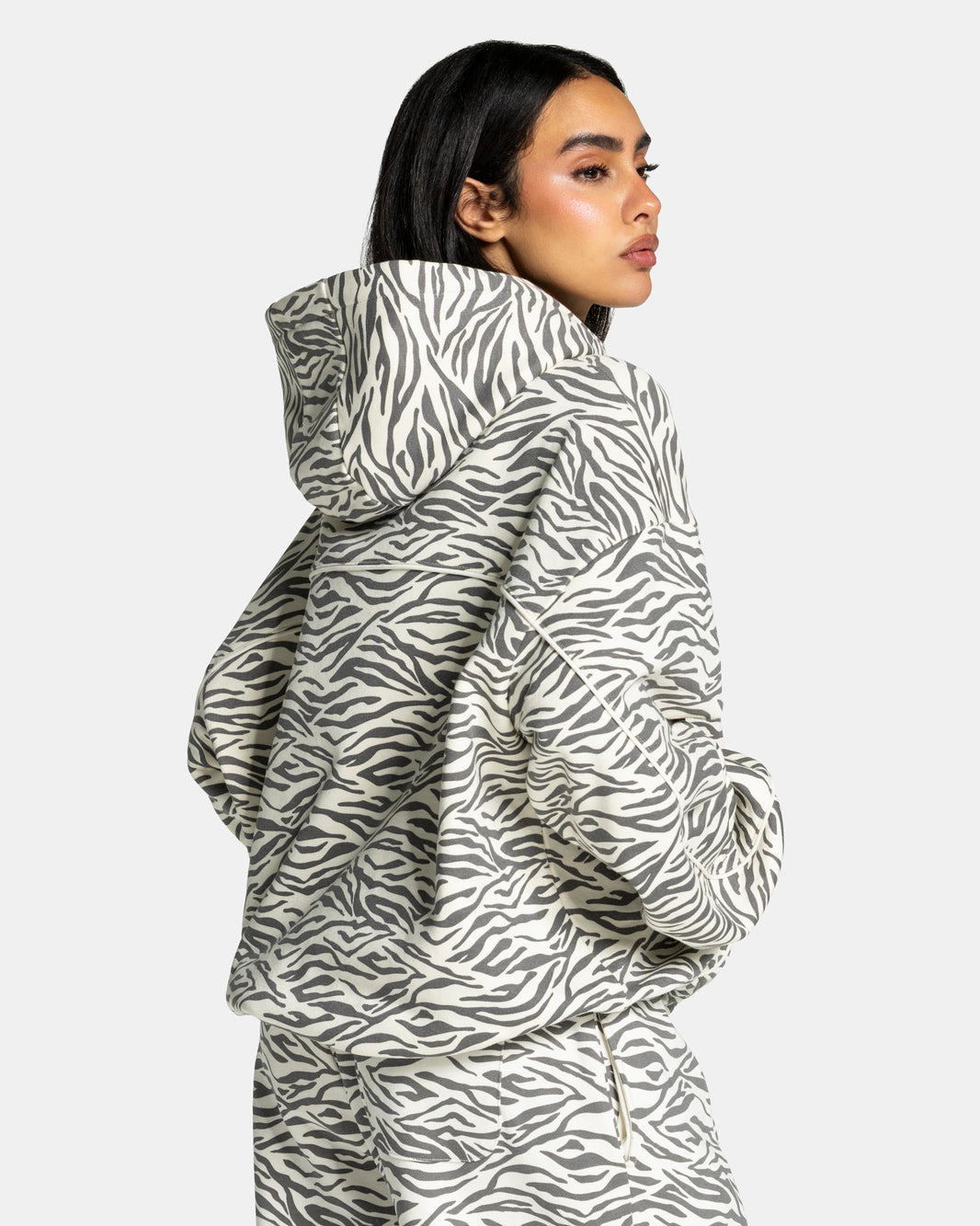 Bluza z kapturem Contrastline „Zebra – off white”