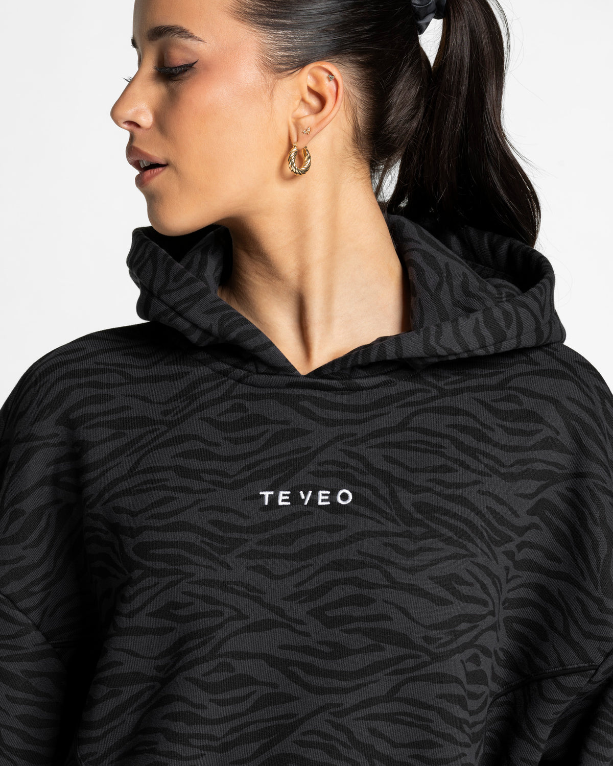 Bluza z kapturem Contrastline „Zebra – czarny”