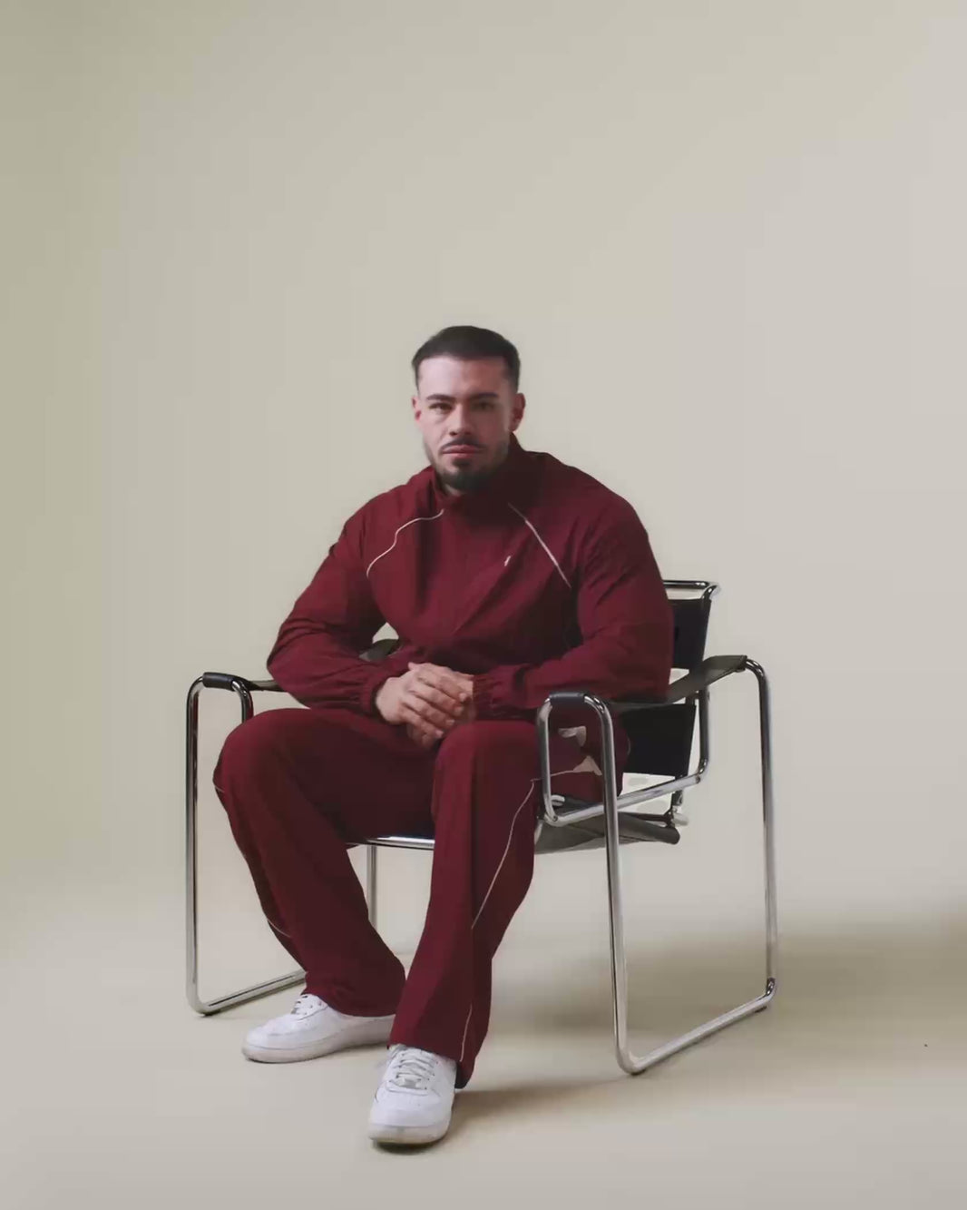 Track Straight Leg Pants ‘Burgundy’