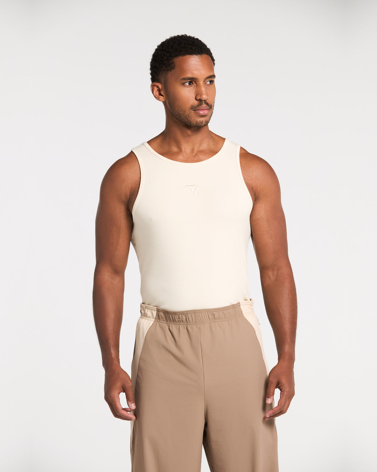 Canotta Workout Ribbed “Off White”
