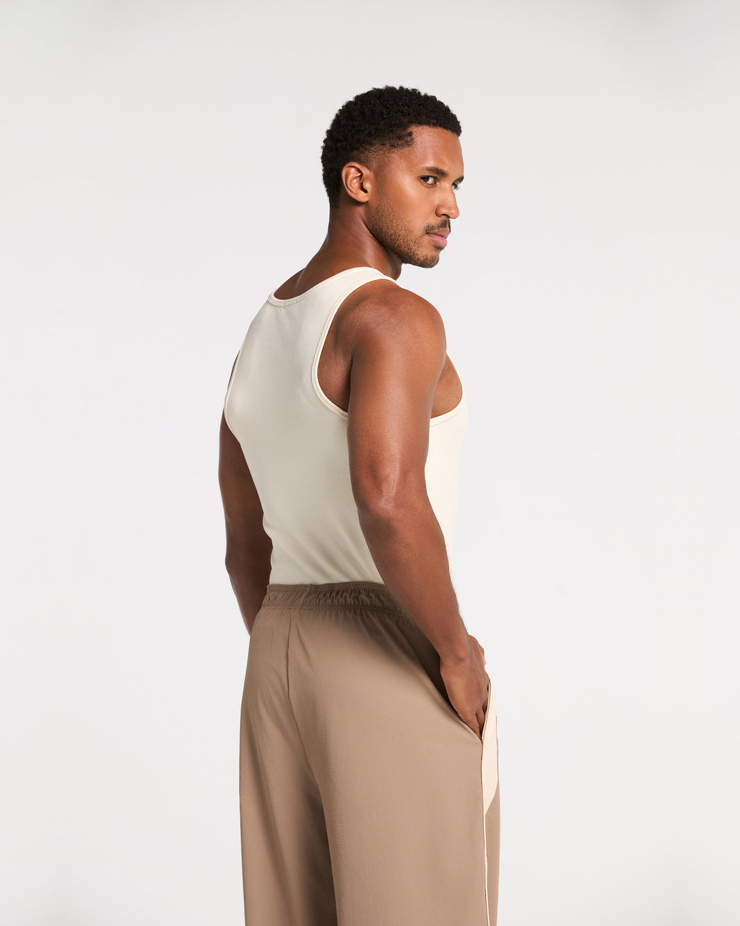 Workout Ribbed Tank Top ‘Off White’