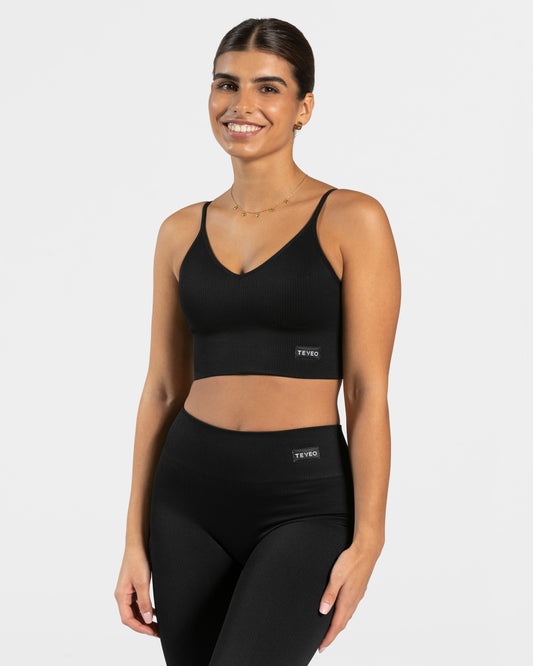 Elegant Cross Top “Nero"