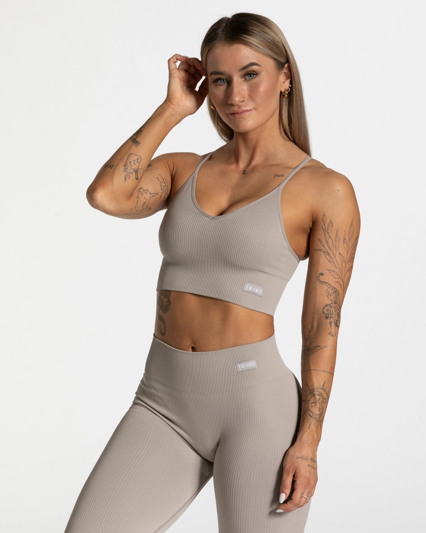 Haut Elegant Cross « gris pierre »