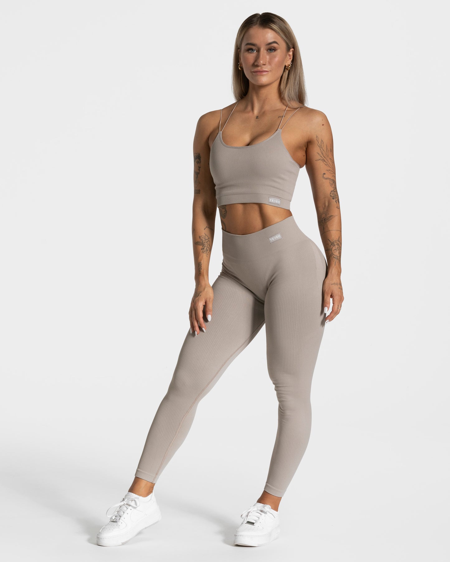 Elegant Scrunch Leggings ‘Stone’
