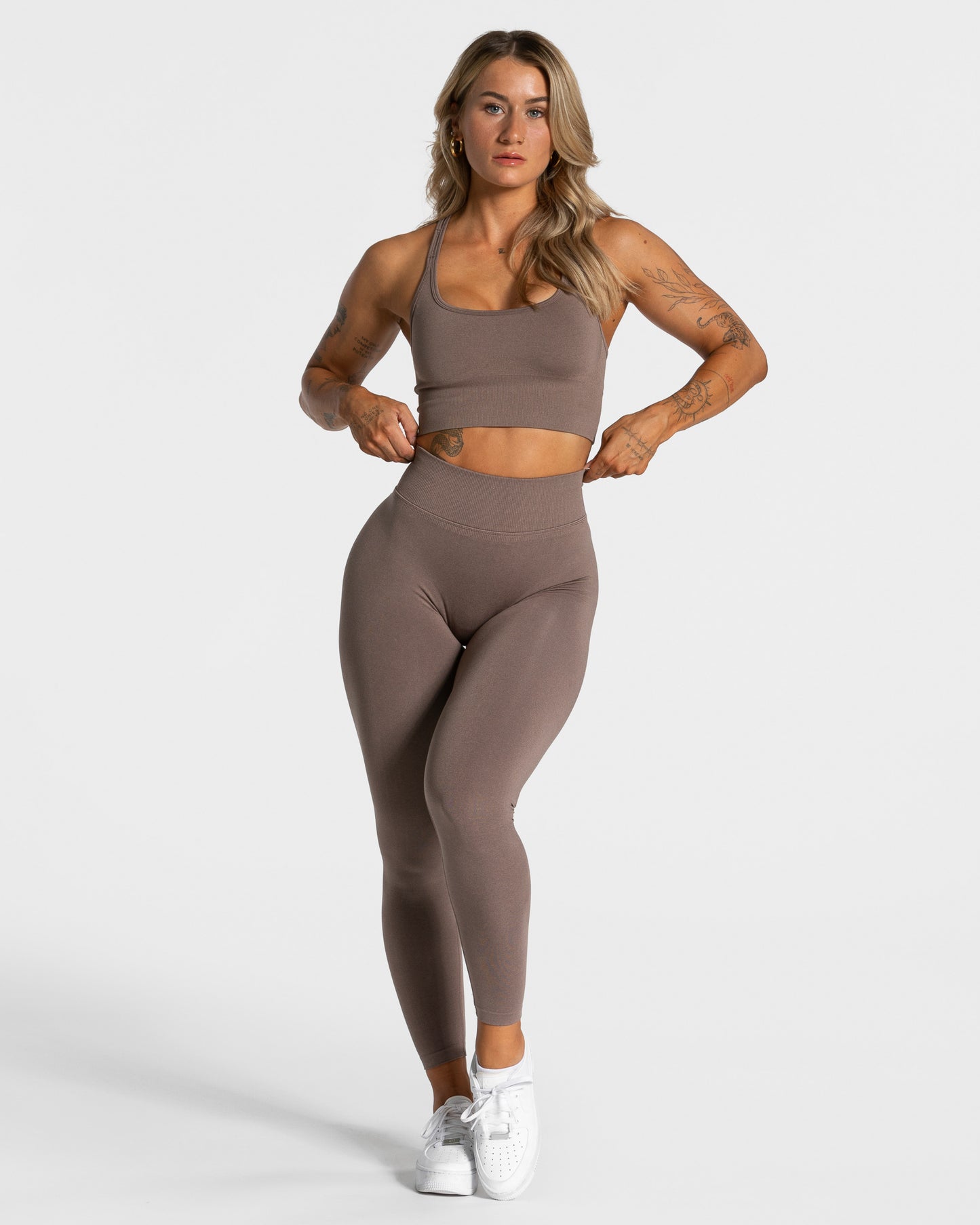 Statement Scrunch Leggings ‘Mocha’