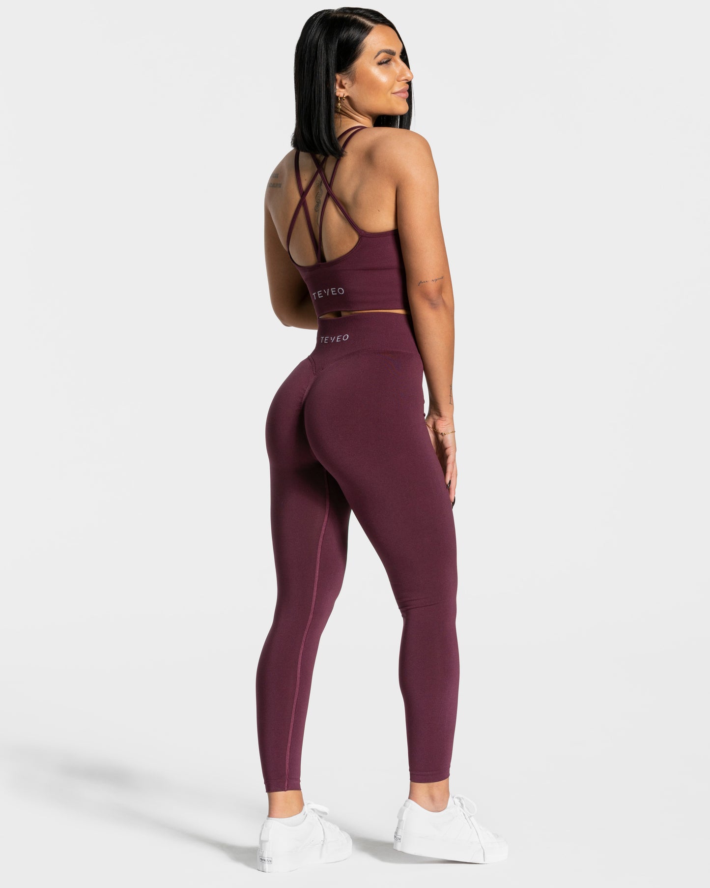 Statement Scrunch Leggings ‘Plum’