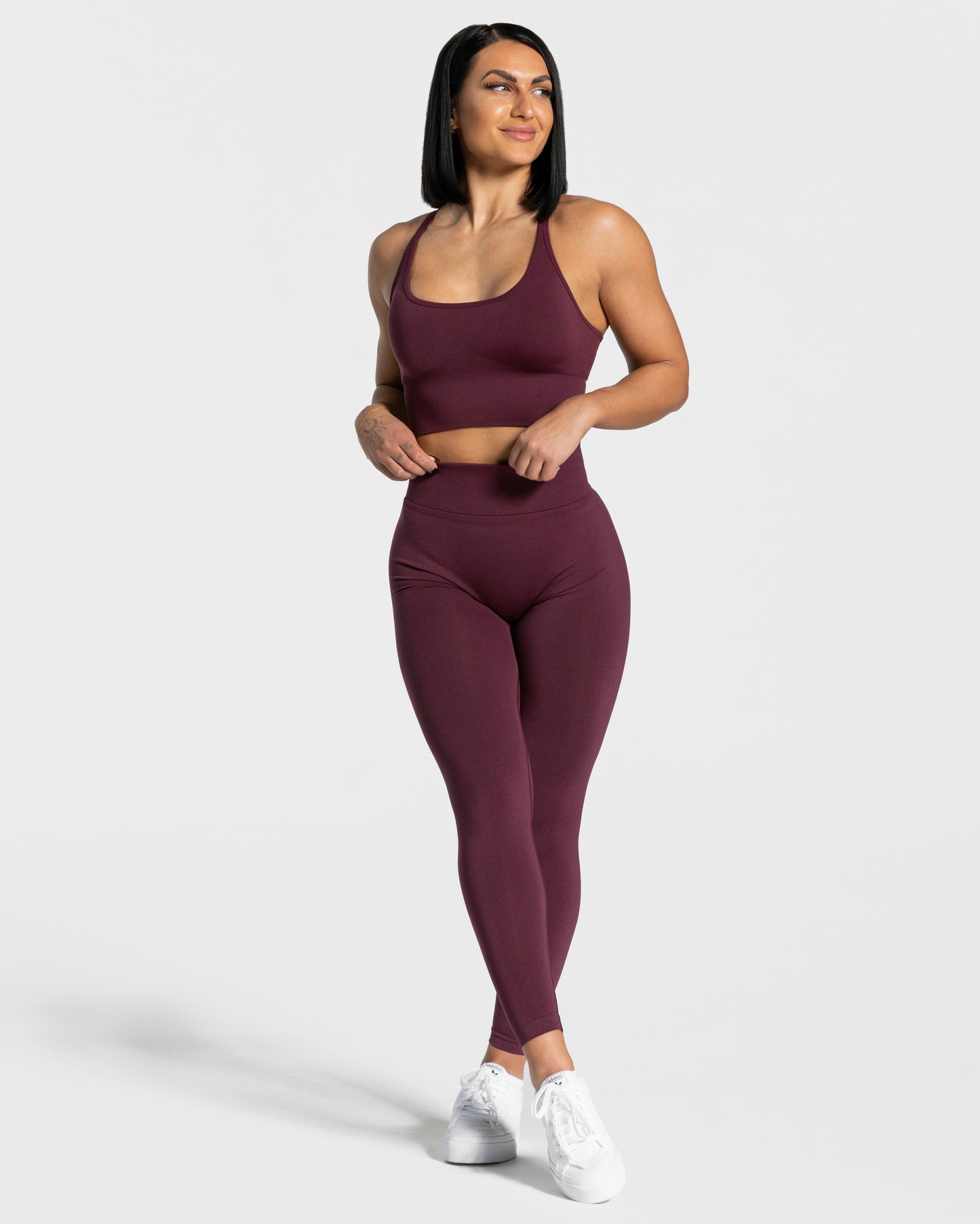 Statement Scrunch Leggings ‘Plum’