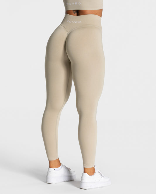Statement Scrunch Leggings ‘Sand’