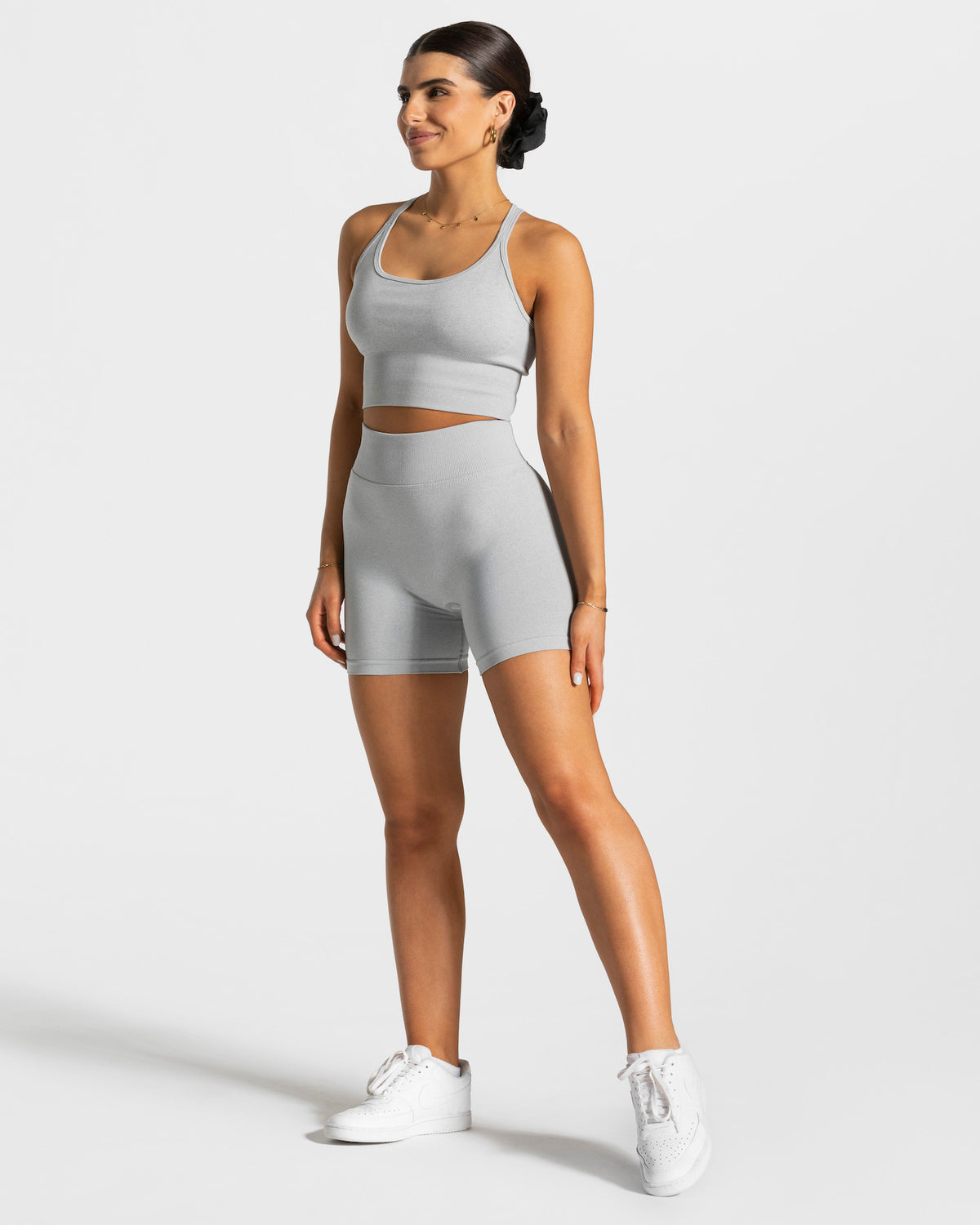 Statement Scrunch Shorts ‘Light Grey’
