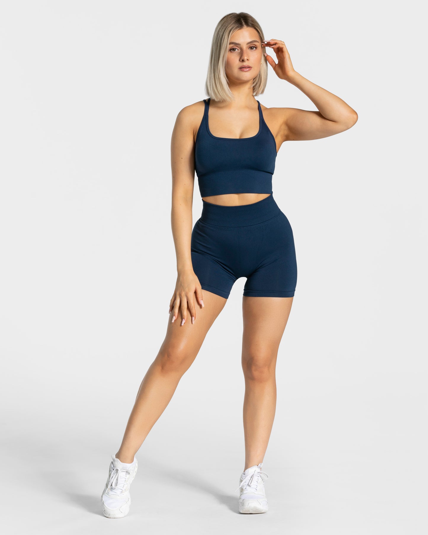 Statement Scrunch Shorts ‘Dark Blue’