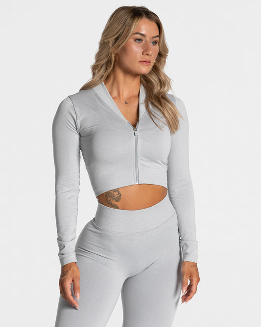 Giacca con zip Statement “Grigio chiaro”