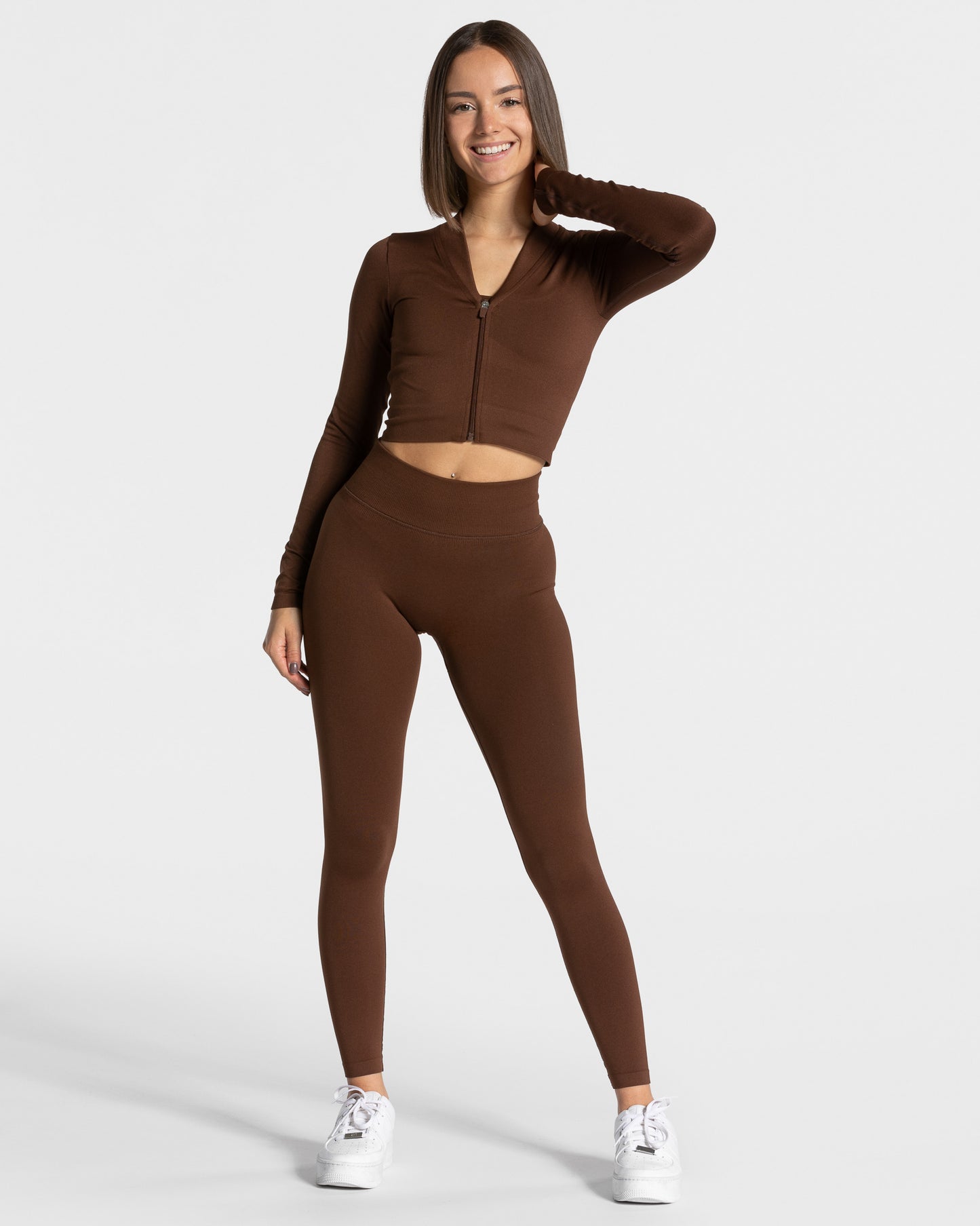 Statement Zip Jacket ‘Coffee’