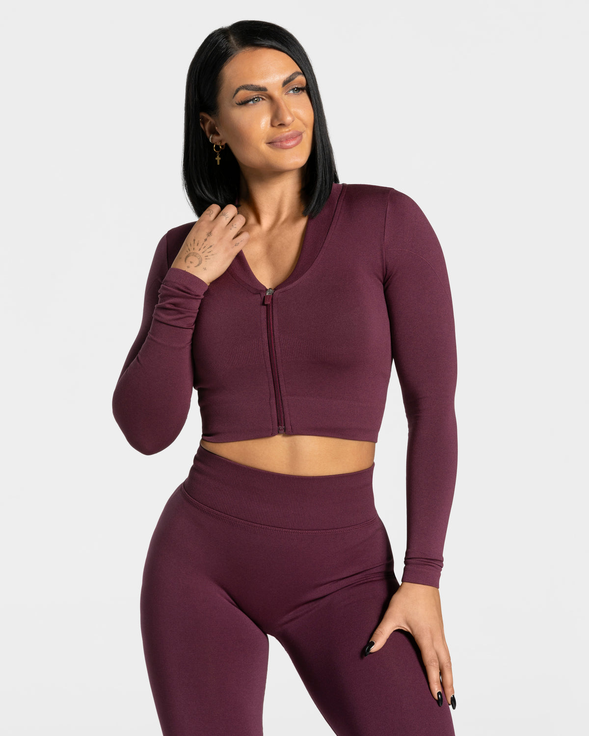 Statement Zip Jacket ‘Plum’