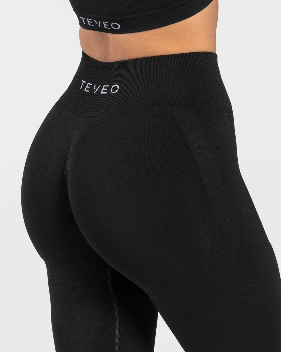 Charming Scrunch Leggings "Schwarz" - TEVEO